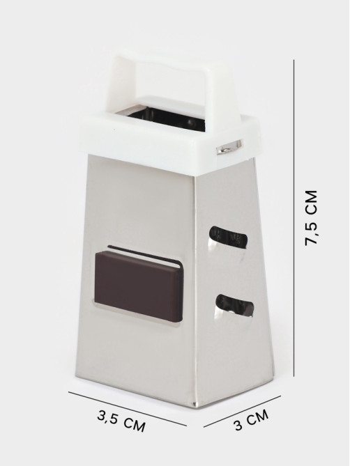 Тёрка четырёхгранная c магнитом Доляна, 3.5×7×3 см, МИКС