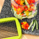Овощерезка универсальная с контейнером Доляна Fresh Cook, 3 сменные насадки и пушер, 14.5×14.5×21 см, бело-зелёная