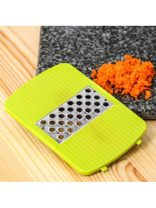 Овощерезка универсальная Доляна Fresh cook, 7 насадок, центрифуга для зелени, белая, зелёная