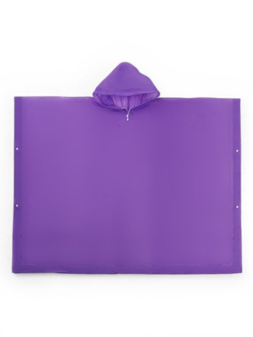 Дождевик - пончо, взрослый, универсальный размер, ЭВА матовая 160 г, фиолетовый