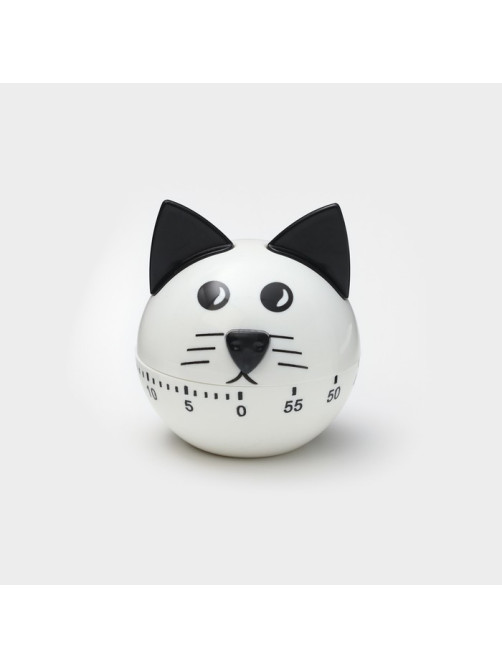 Таймер механический Доляна «Котёнок», кухонный, белый