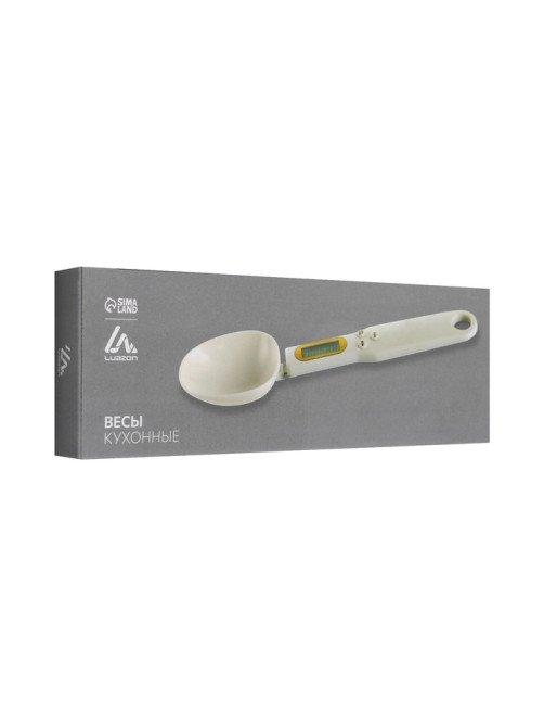 Мерная ложка Luazon LV-507, электронная, до 0.5 кг, белая
