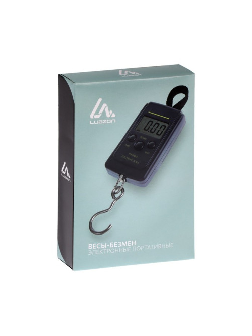Весы-безмен Luazon LV-403, электронные, до 40 кг, точность до 10 г, подсветка, тёмно-синие