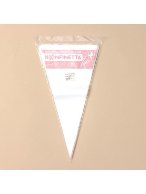 Кондитерские мешки KONFINETTA, 55 мкм, 41×21 см, 50 шт., прозрачные