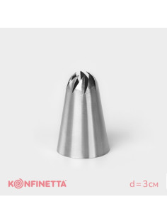 Насадка кондитерская KONFINETTA «Закрытая роза», d=3 см, выход 1 см, нержавеющая сталь