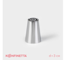 Насадка кондитерская KONFINETTA «Роза», d=3 см, выход 1.8 см, нержавеющая сталь