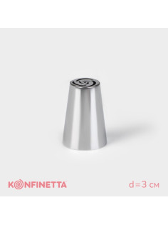 Насадка кондитерская KONFINETTA «Роза», d=3 см, выход 1.8 см, нержавеющая сталь