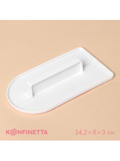 Кондитерский утюжок для мастики KONFINETTA, 14.2×8 см, пластик, белый