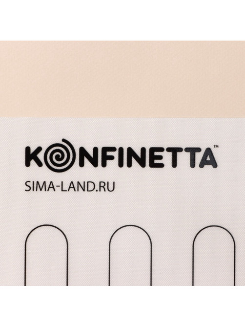 Коврик для выпечки армированный KONFINETTA «Эклер», силикон, 40×60 см, 0.4 мм, белый
