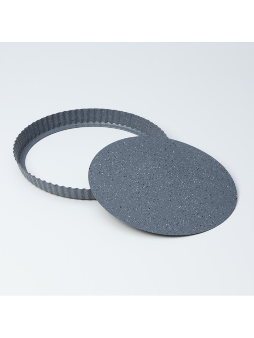 Форма для выпечки Доляна, d=28 см, съёмное дно, антипригарное покрытие, серая