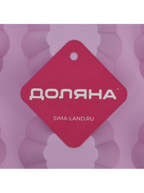 Форма для выпечки Доляна «Сладости. Пудинг», силикон, 29.5×17.5 см, 6 ячеек (7.7×3 см), сиреневая