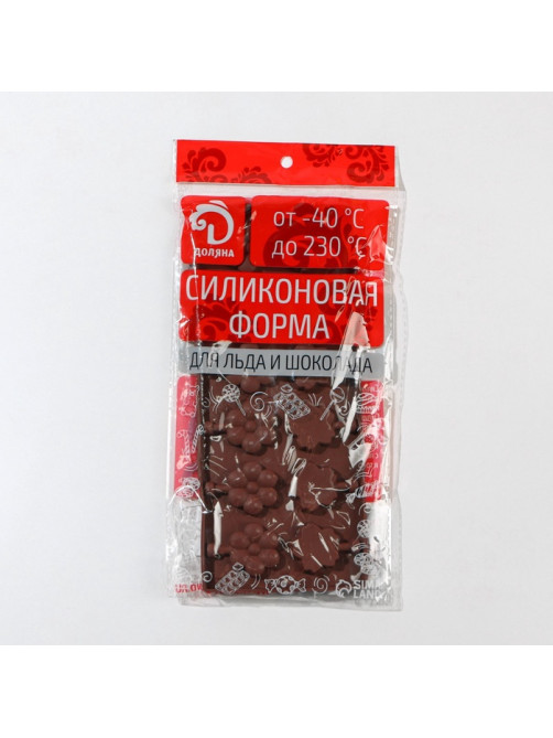 Форма для леденцов Доляна «Цветы», силикон, 25×10.5×1 см, 12 ячеек (3.2×3 см), с палочками, МИКС