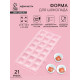 Форма для конфет и шоколада KONFINETTA «Тоффи. Квадрат», 27.5×13.5×2.5 см, 21 ячейка 2.5×1.5 см, пластик, прозрачная