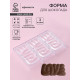 Форма для шоколада KONFINETTA LOVE, пластик, 27.5×17.5×2.5 см, 3 ячейки 15×8 см, прозрачная