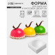 Форма для муссовых десертов и выпечки KONFINETTA «Полусфера», силикон, 19.4×8 см, d=16 см, белая
