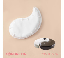 Форма для муссовых десертов и выпечки KONFINETTA «Инь и Ян», силикон, 28×16.5 см, белая