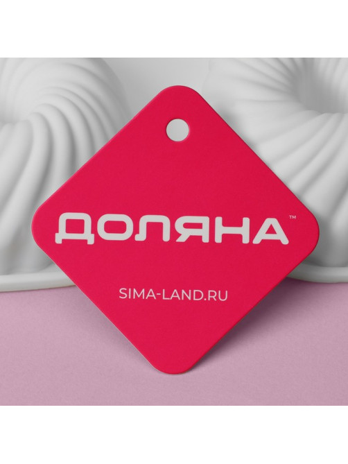 Форма для муссовых десертов и выпечки Доляна «Вихрь», 29.8×17.5×3 см, 6 ячеек (d=7.7 см), силикон, белая