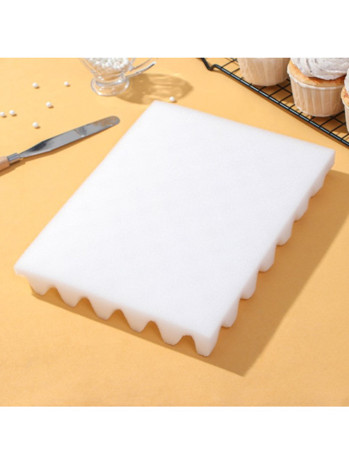 Мат для сушки цветов из мастики Доляна, 24.5×19×2.5 см, белый