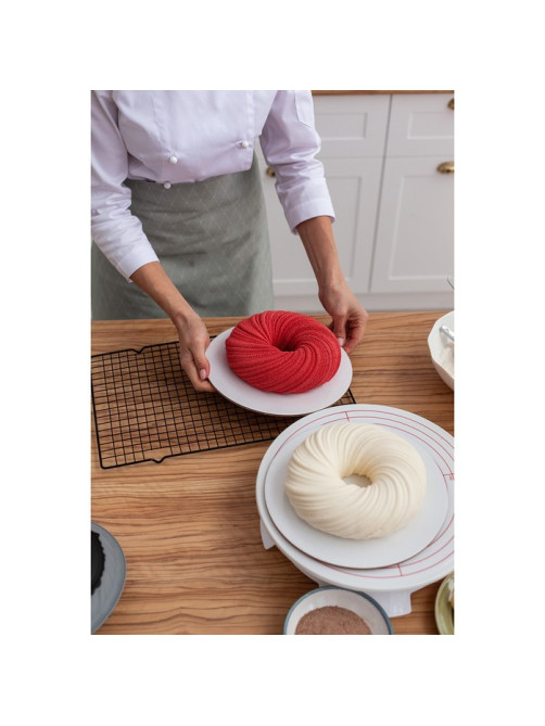 Решётка для глазирования и остывания кондитерских изделий KONFINETTA, 40×25×1.5 см, чёрная