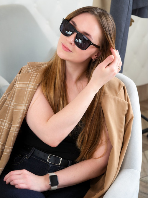Очки солнцезащитные «OneSun. Wayfarer», uv 400, линза 4.7×6 см, чёрный