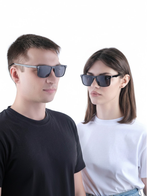 Очки солнцезащитные «OneSun. Wayfarer», uv 400, линза 4.5×6 см, чёрный