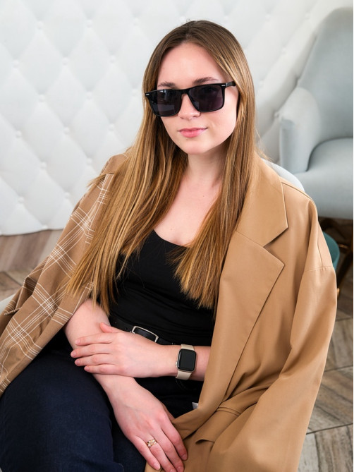 Очки солнцезащитные «OneSun. Wayfarer», uv 400, линза 4.7×6 см, чёрный