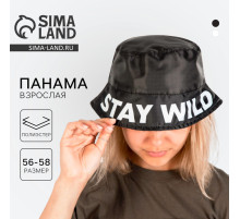 Панама Stay wild, чёрная