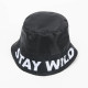 Панама Stay wild, чёрная