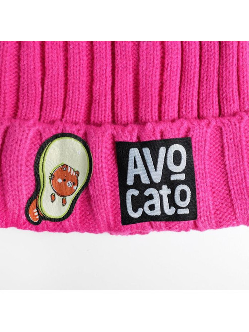 Шапка розовая Avocato, с помпоном
