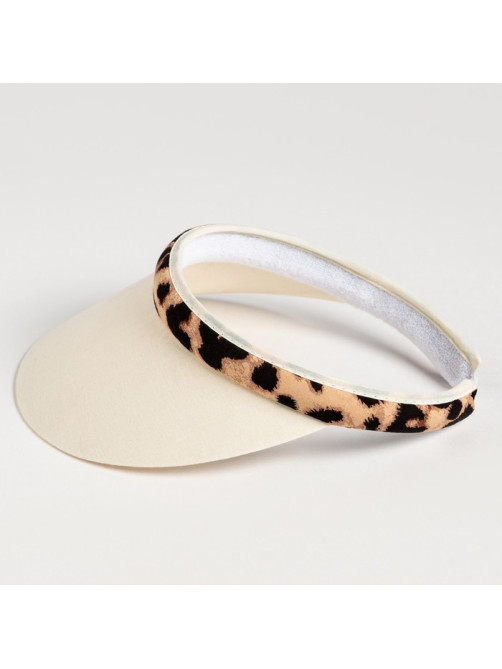 Козырёк женский MINAKU Leopard, молочный, размер 56-58