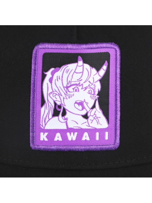 Кепка женская Kawaii, чёрная, р-р 56