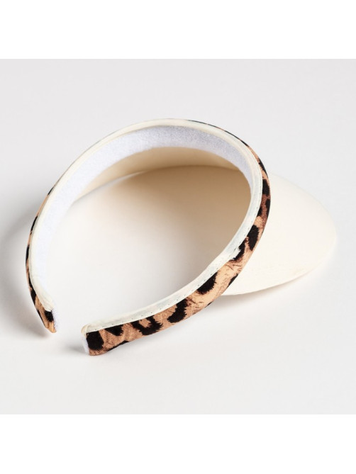 Козырёк женский MINAKU Leopard, молочный, размер 56-58