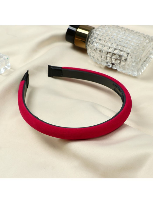 Ободок для волос QF «Августина», бархат, 1 см, МИКС