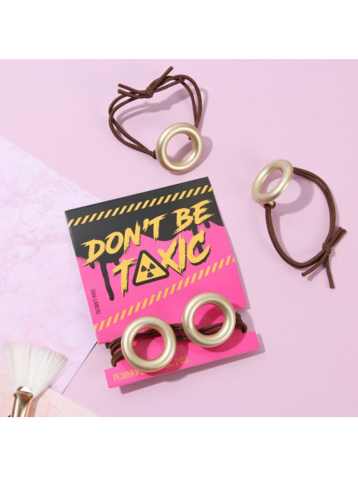 Резинки для волос «Don't be toxic», 2 шт.