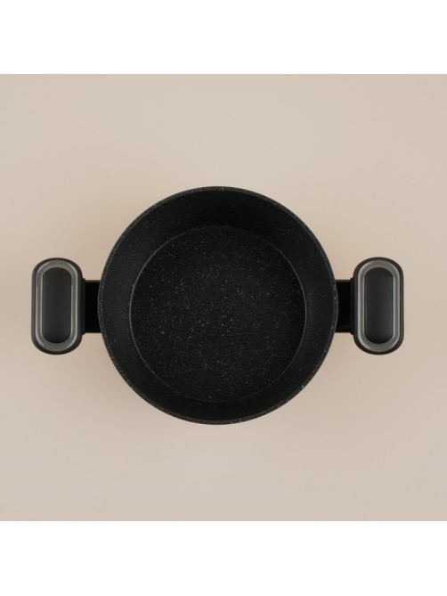 Кастрюля SL Home, 2.2 л, d=20 см, h=8.8 см, с крышкой, антипригарное покрытие, индукция, алюминий, чёрная