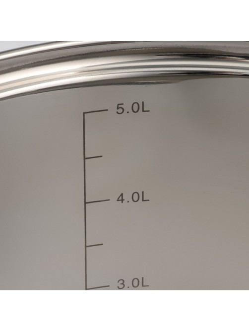 Кастрюля Magistro Grande, 5.5 л, d=21.5 см, с крышкой, капсульное дно, индукция, нержавеющая сталь, хромированная
