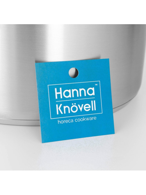 Кастрюля Hanna Knövell, 9 л, d=26 см, h=17 см, толщина стенки 0.6 мм, с крышкой, капсульное дно, индукция, нержавеющая сталь, хромированная