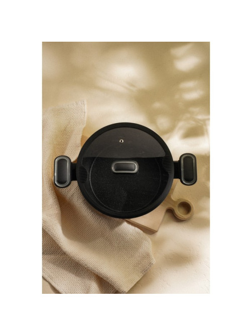 Кастрюля SL Home, 4 л, d=24 см, h=10.5 см, с крышкой, антипригарное покрытие, индукция, алюминий, чёрная