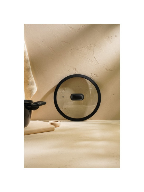 Крышка SL Home, d=24 см, с силиконовым ободком, стекло