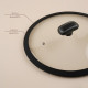 Крышка SL Home, d=20 см, с силиконовым ободком, стекло