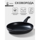 Сковорода Доляна Basic, d=26 см, h=6 см, пластиковая ручка, антипригарное покрытие, индукция, чёрная