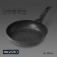 Сковорода Magistro Dark, d=22 см, h=4.5 см, съёмная ручка софт тач, антипригарное покрытие, индукция, кованый алюминий, чёрная