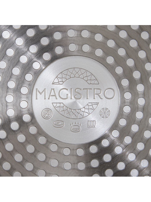 Сковорода Magistro Natural. Brown, d=24 см, h=4.5 см, ручка софт тач, антипригарное покрытие, индукция, кованый алюминий, коричневая