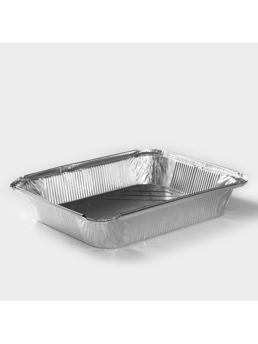 Формы для выпечки и запекания Доляна, набор 2 шт., 3.18 л, 32×26×6.5 см, фольга, серебристые