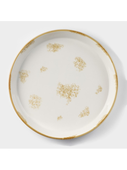 Форма для запекания Доляна Organic Gold, 1 л, d=24.5 см, фарфор, белая