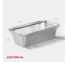 Форма для выпечки и запекания Доляна, 900 мл, 22×11×6.5 см, фольга, серебристая