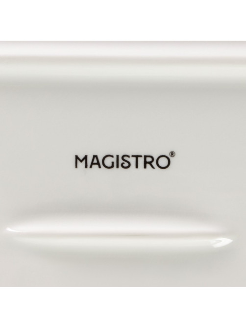 Блюдо для запекания Magistro «Бланш», 35.5×22 см, фарфор, белое