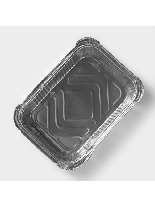 Формы для выпечки и запекания Доляна, набор 2 шт., 2 л, 25.7×19×6.5 см, фольга, серебристые