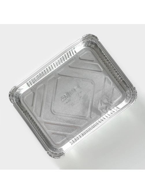 Формы для выпечки и запекания Доляна, набор 2 шт., 1.1 л, 22.5×17.5×3.5 см, фольга, серебристые