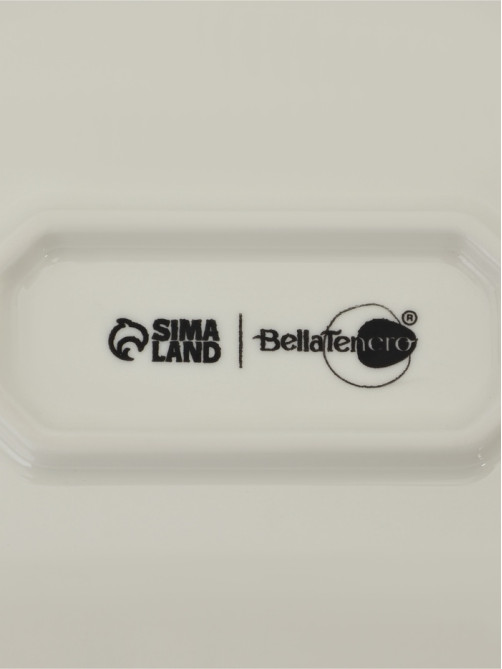 Форма для запекания BellaTenero, 1 л, 25.6×14.9×6.2 см, с бамбуковой крышкой, керамика, белая